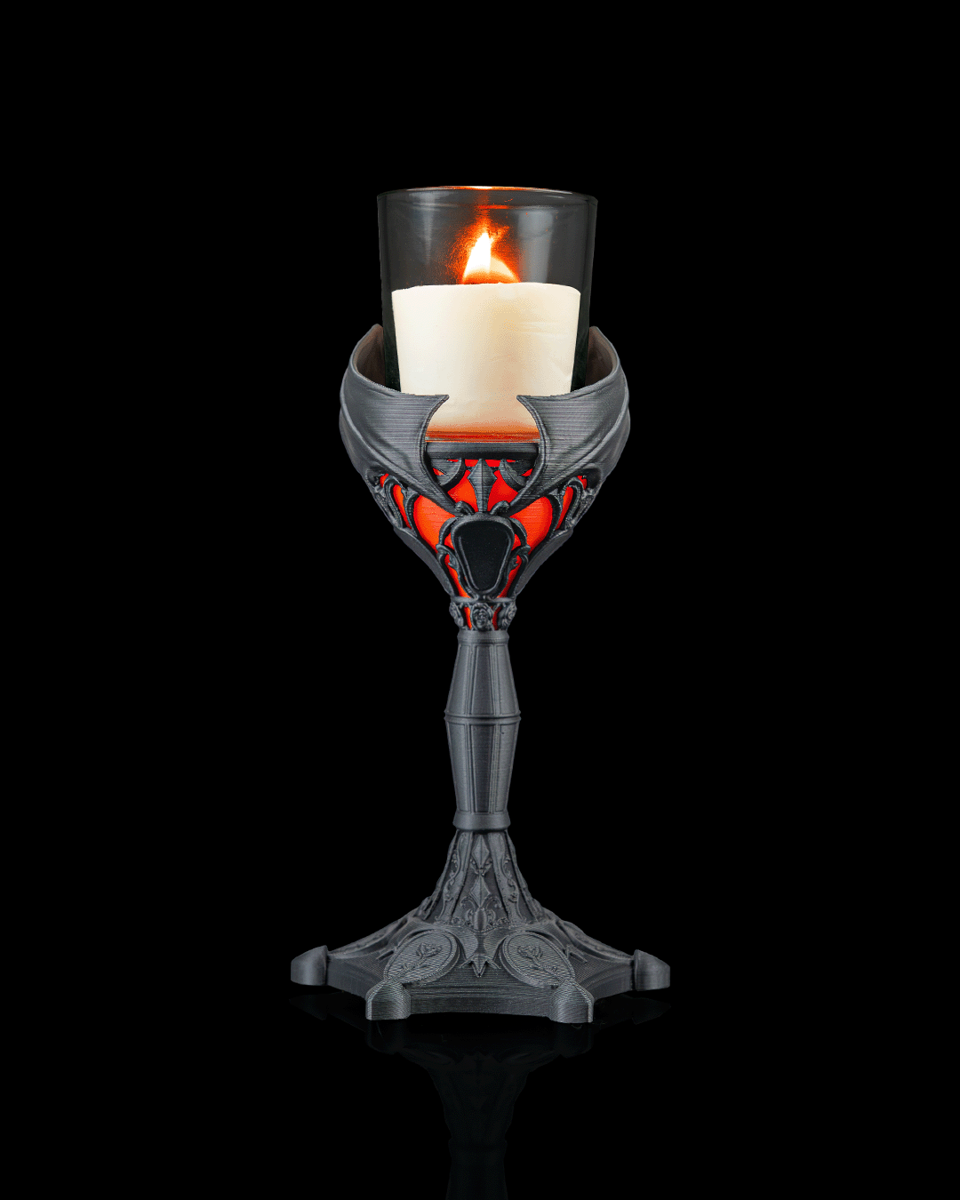 Dark Chalice — Gothic Candle Holder | FDM Print
