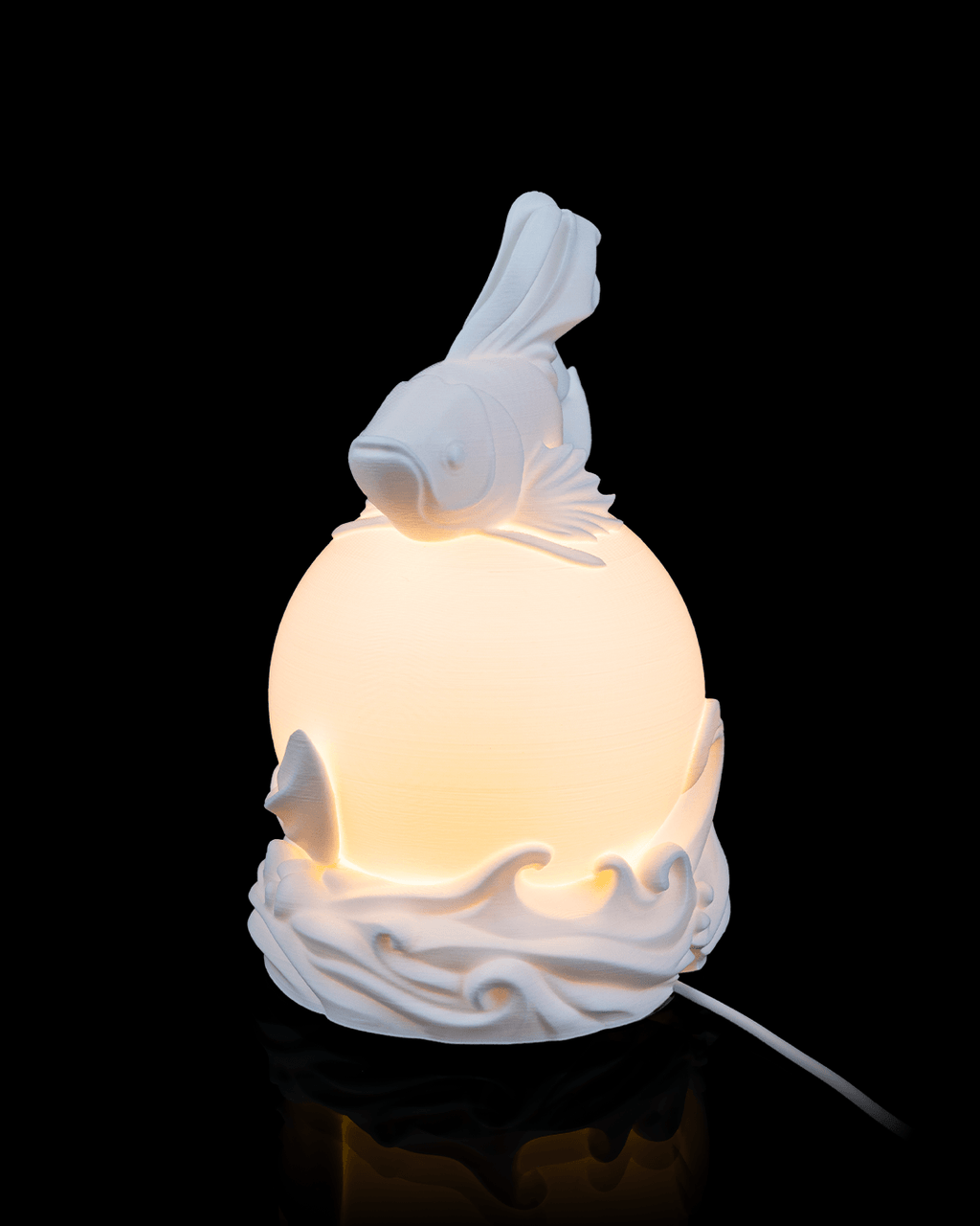 Betta Fish Sphere Table Lamp - LED Tea Light Included
