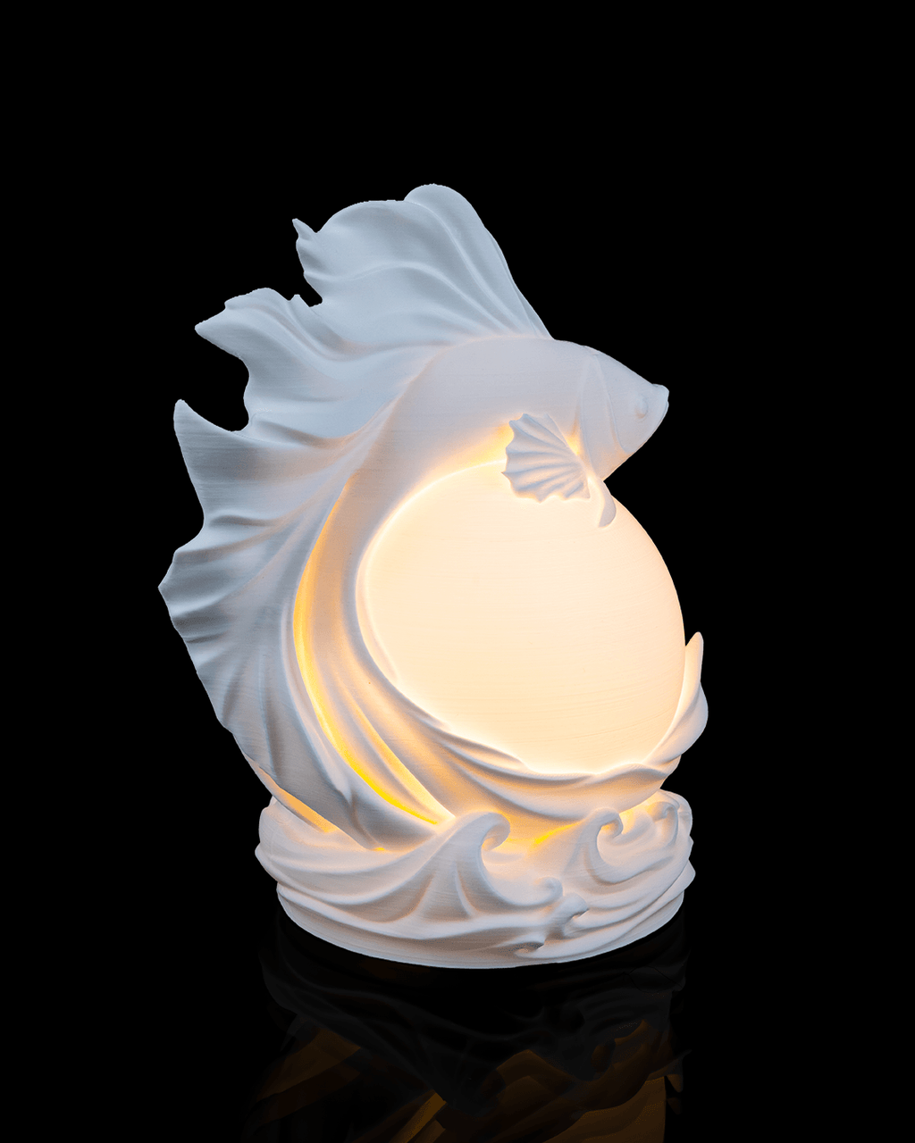 Betta Fish Sphere Table Lamp - LED Tea Light Included