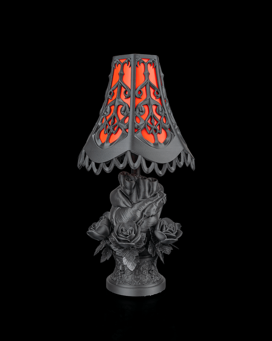 Black Heart Lamp and Lampshade | FDM Print | Functional Art