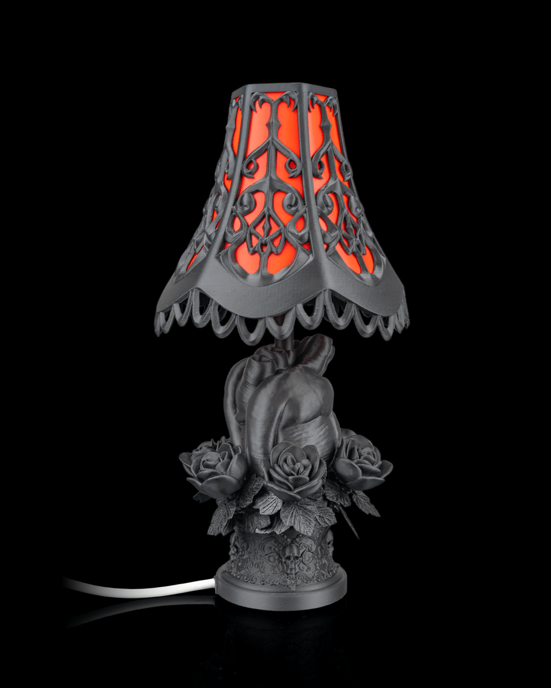 Black Heart Lamp and Lampshade | FDM Print | Functional Art