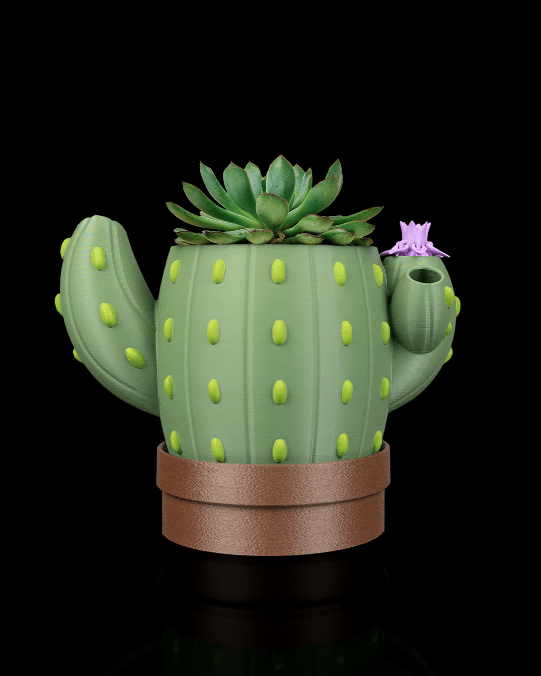 Bloom Signal Planter — Water Level Indicator Cactus Planter | FDM Print