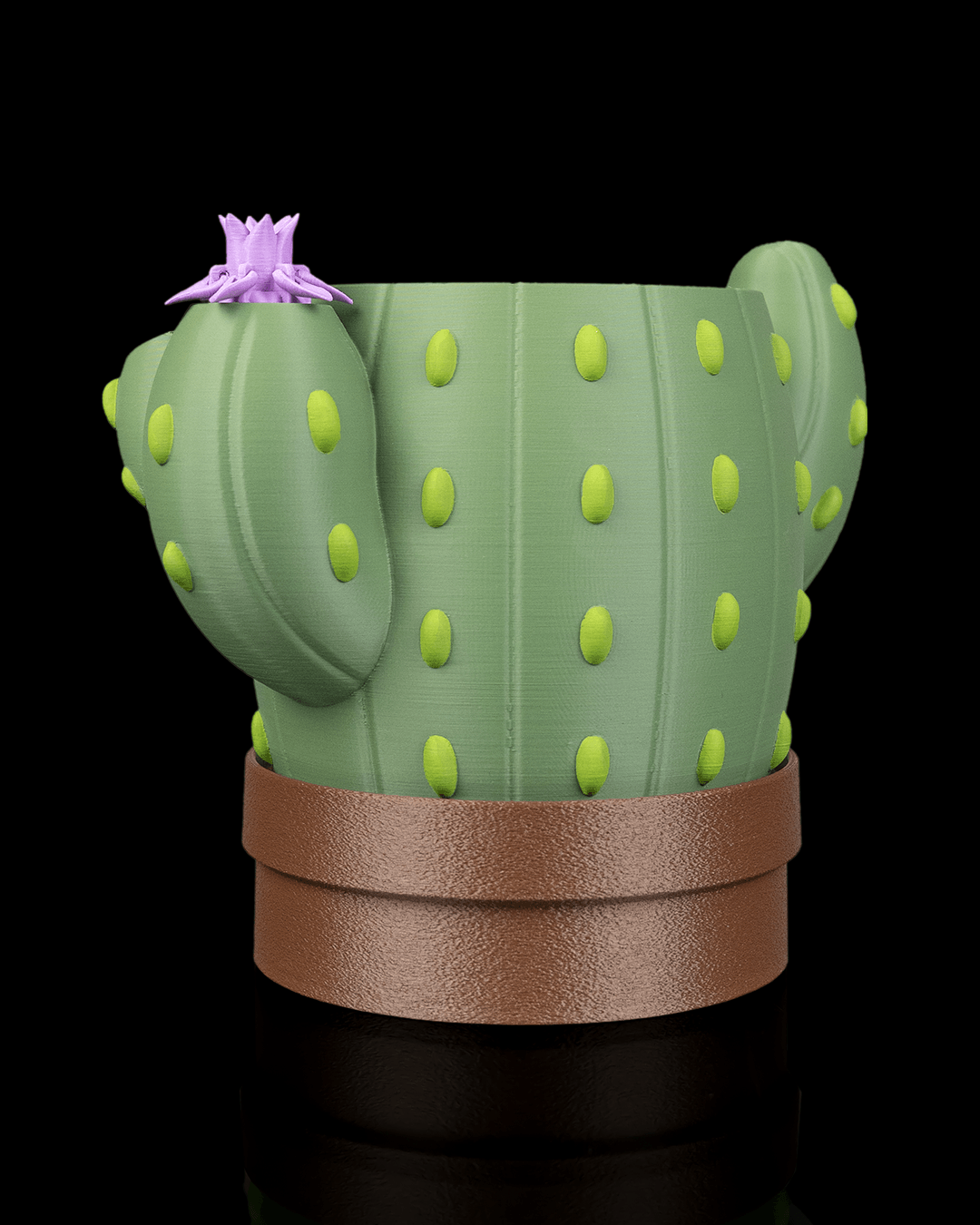 Bloom Signal Planter — Water Level Indicator Cactus Planter | FDM Print