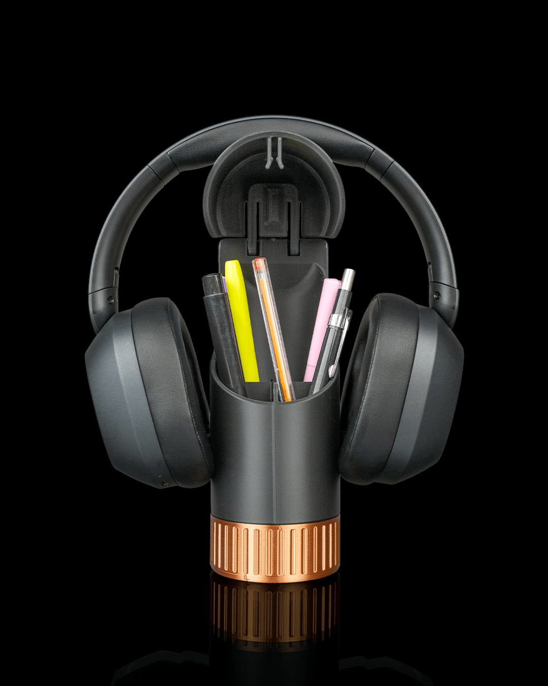 Curve Caddy — Headset Stand & Pen Holder | FDM Print