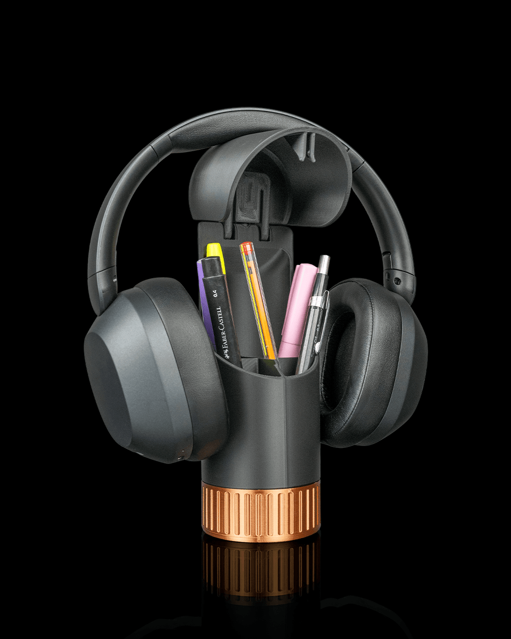 Curve Caddy — Headset Stand & Pen Holder | FDM Print