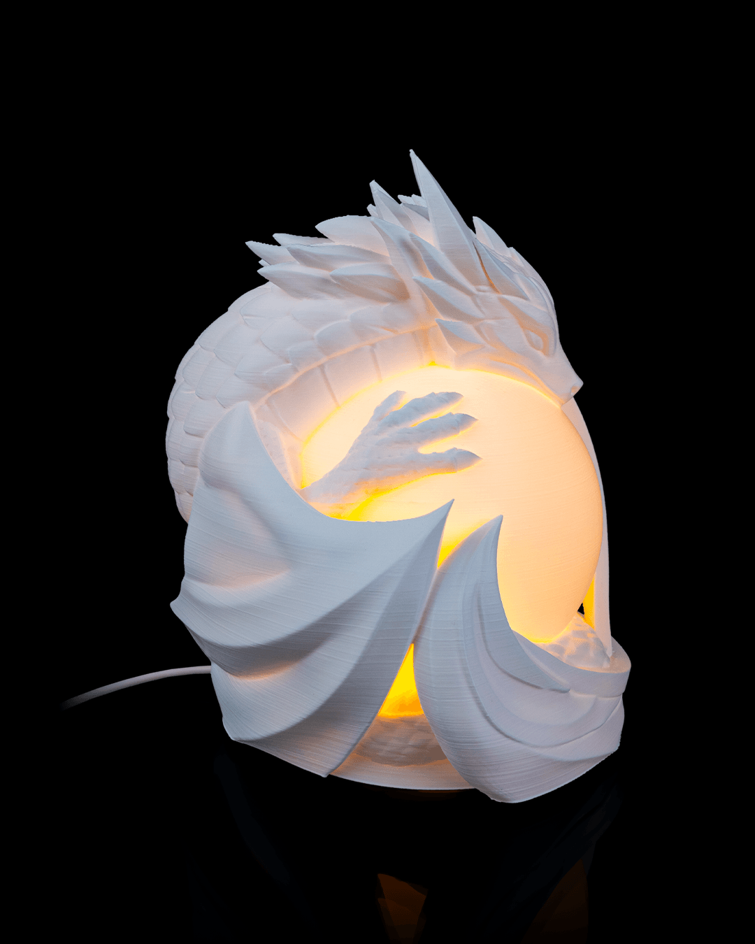 Dragon Sphere Table Lamp - LED Tea Light Included