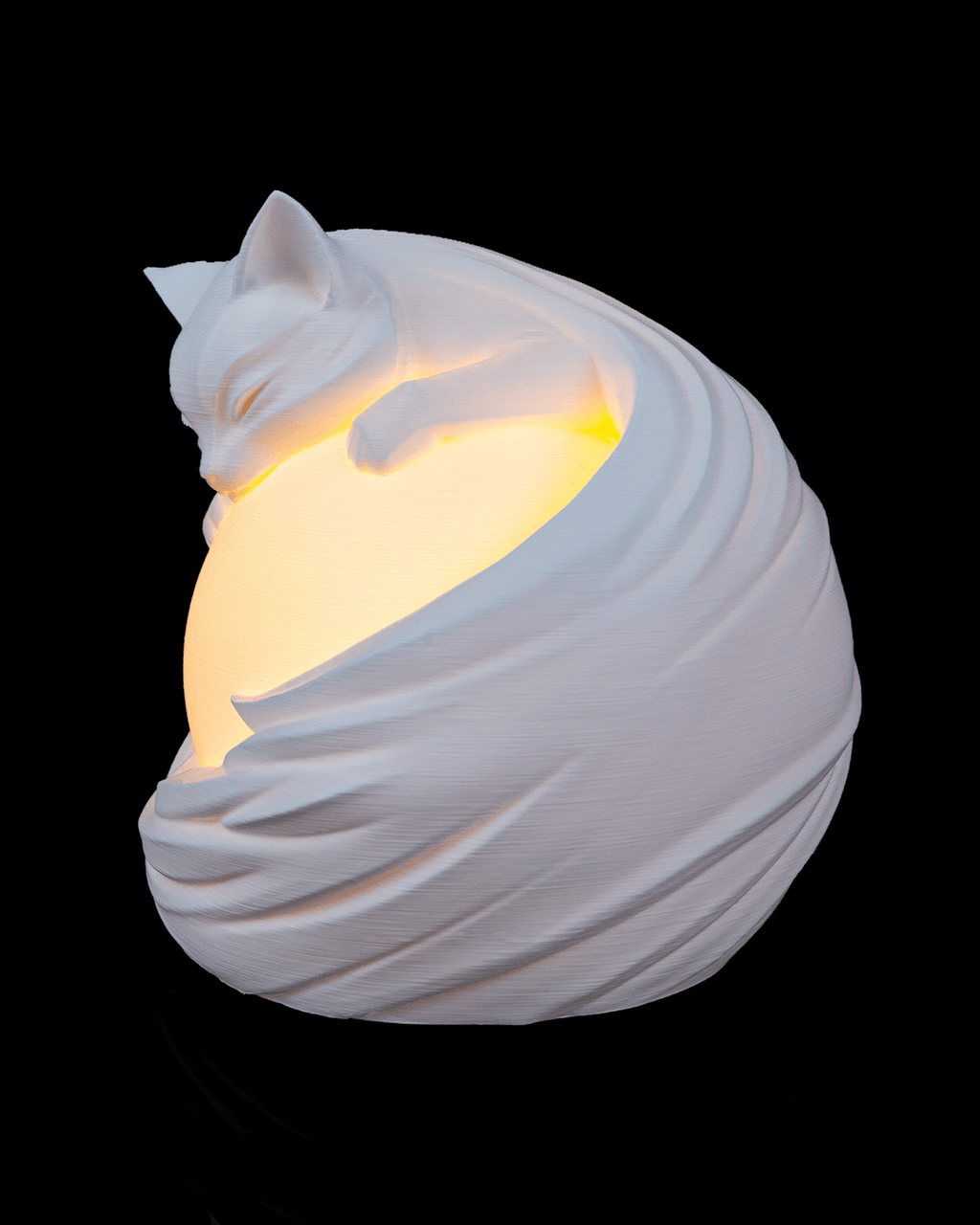 Feline Sphere Table Lamp - LED Tea Light Included