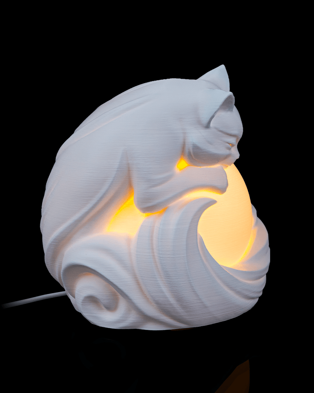Feline Sphere Table Lamp - LED Tea Light Included