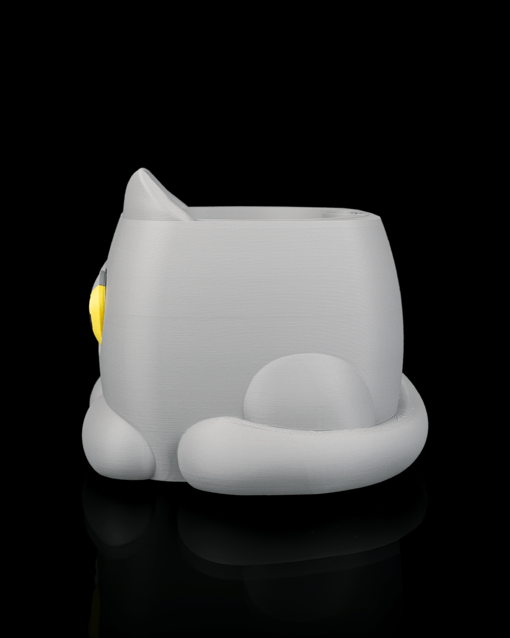 Grumpy Kitty Planter — Mechanical Eye Character Planter | FDM Print