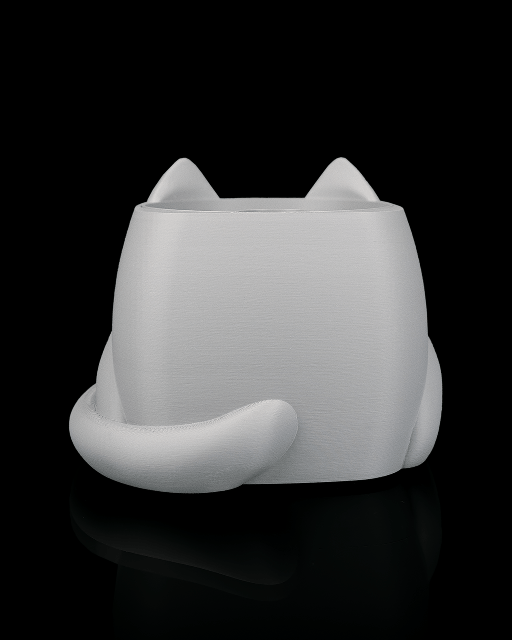 Grumpy Kitty Planter — Mechanical Eye Character Planter | FDM Print