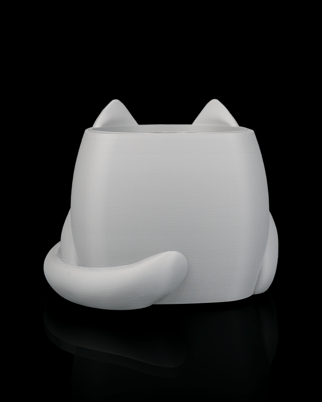 Grumpy Kitty Planter — Mechanical Eye Character Planter | FDM Print