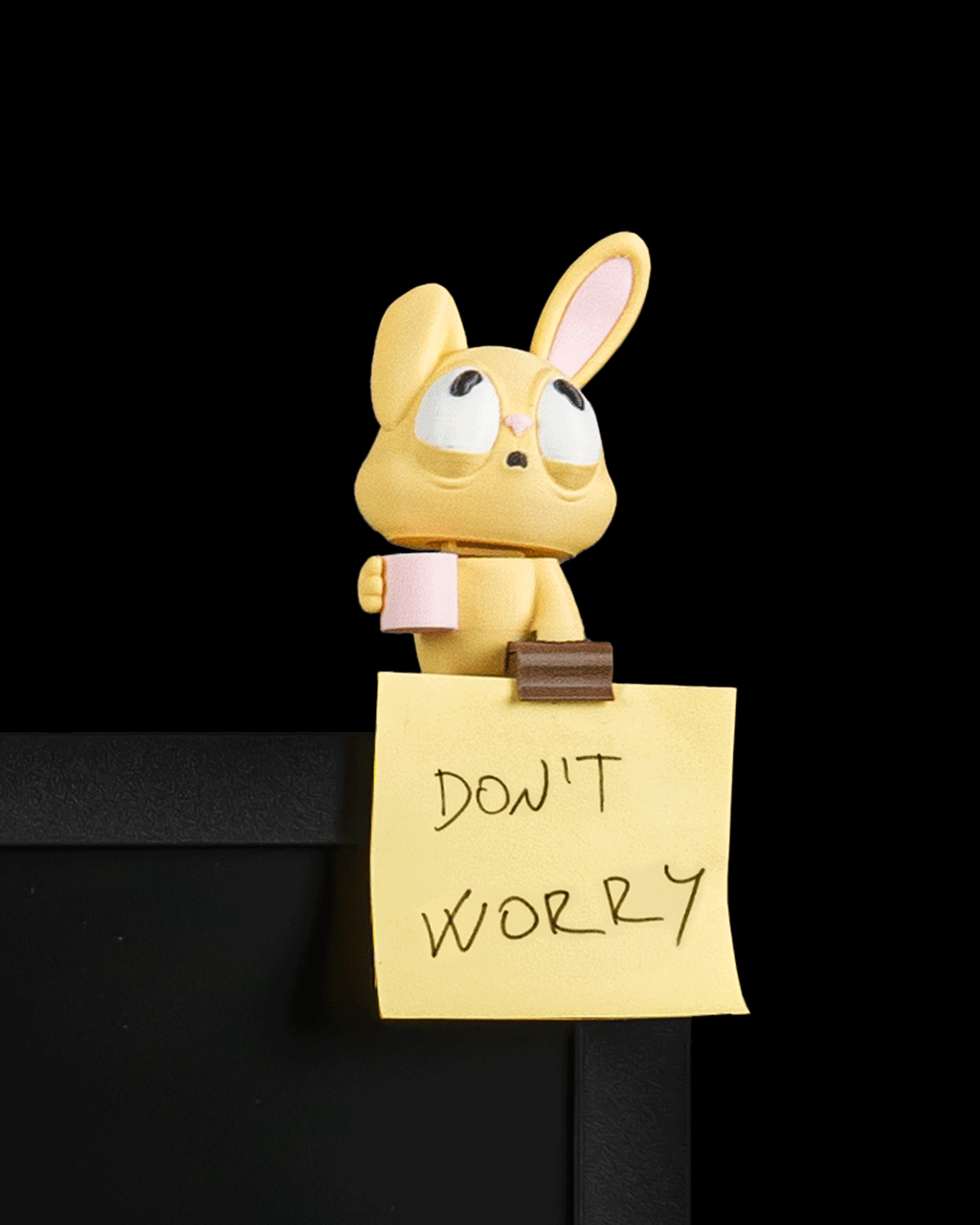 Office Bunny — Monitor Clip & Sticky Note Holder