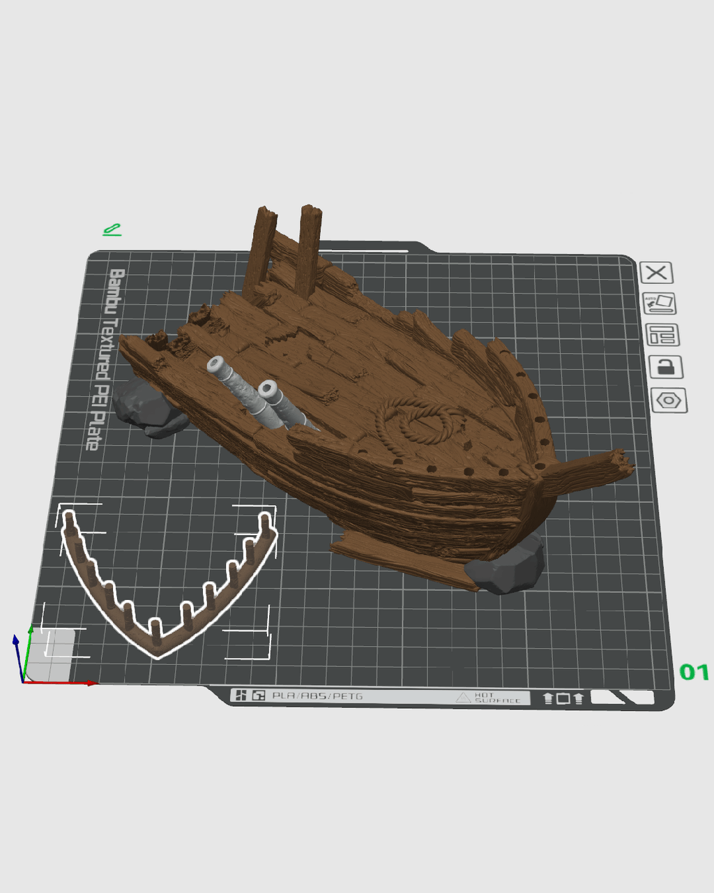 Shattered Galleon — Terrain | FDM Print | Scatter Terrain