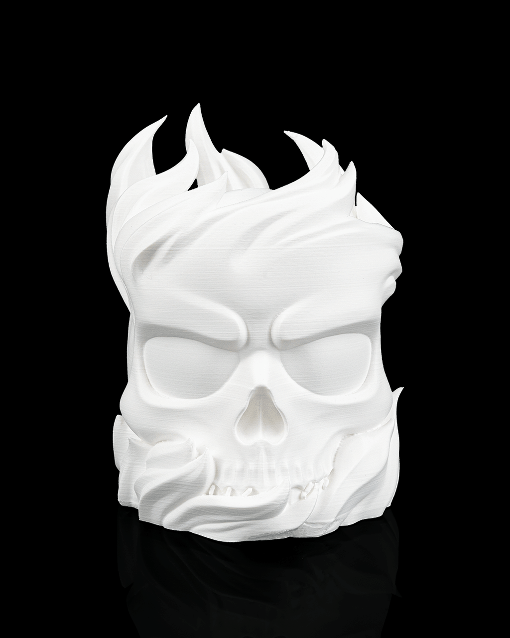 Flaming Skull Table Lamp - LED Tea Light Included