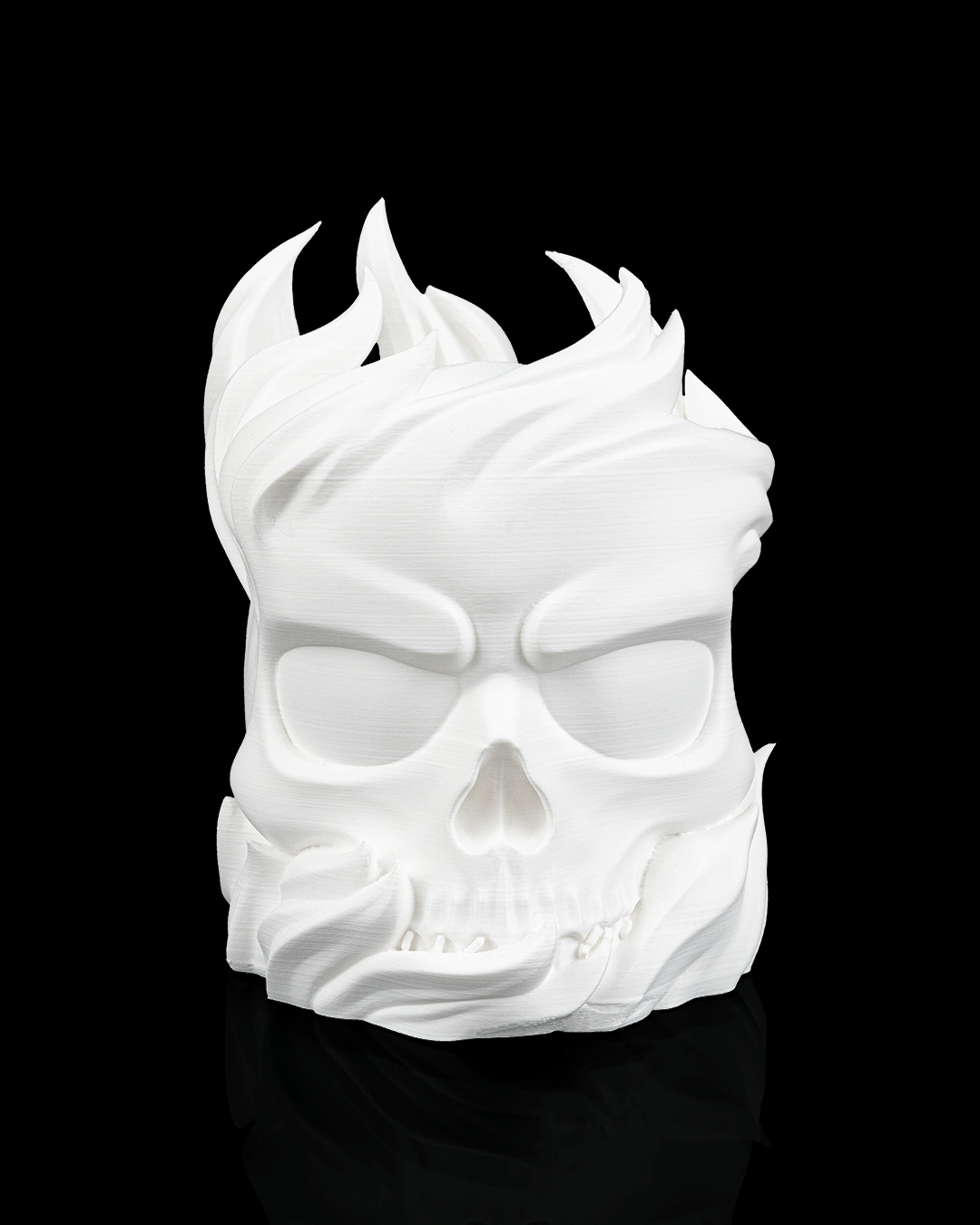 Flaming Skull Table Lamp - LED Tea Light Included