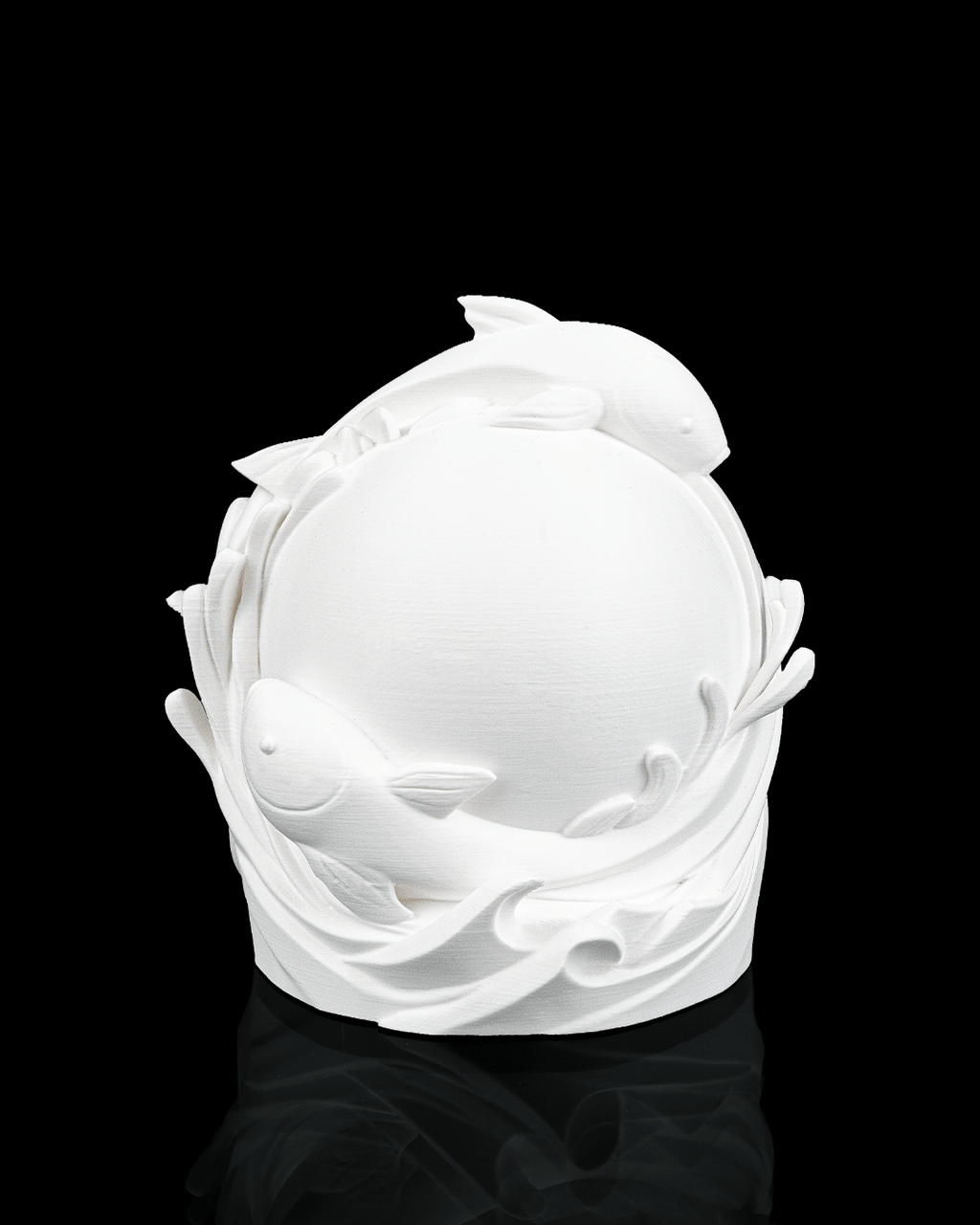 Twin Fish Sphere Table Lamp - LED Tea Light Included