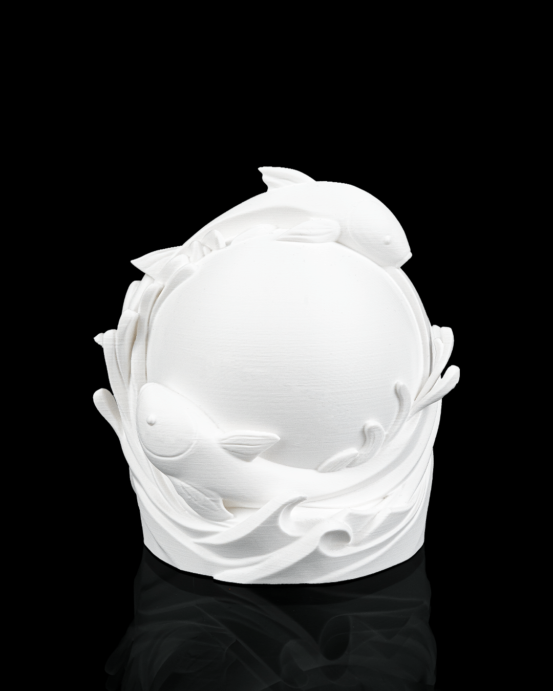Twin Fish Sphere Table Lamp - LED Tea Light Included