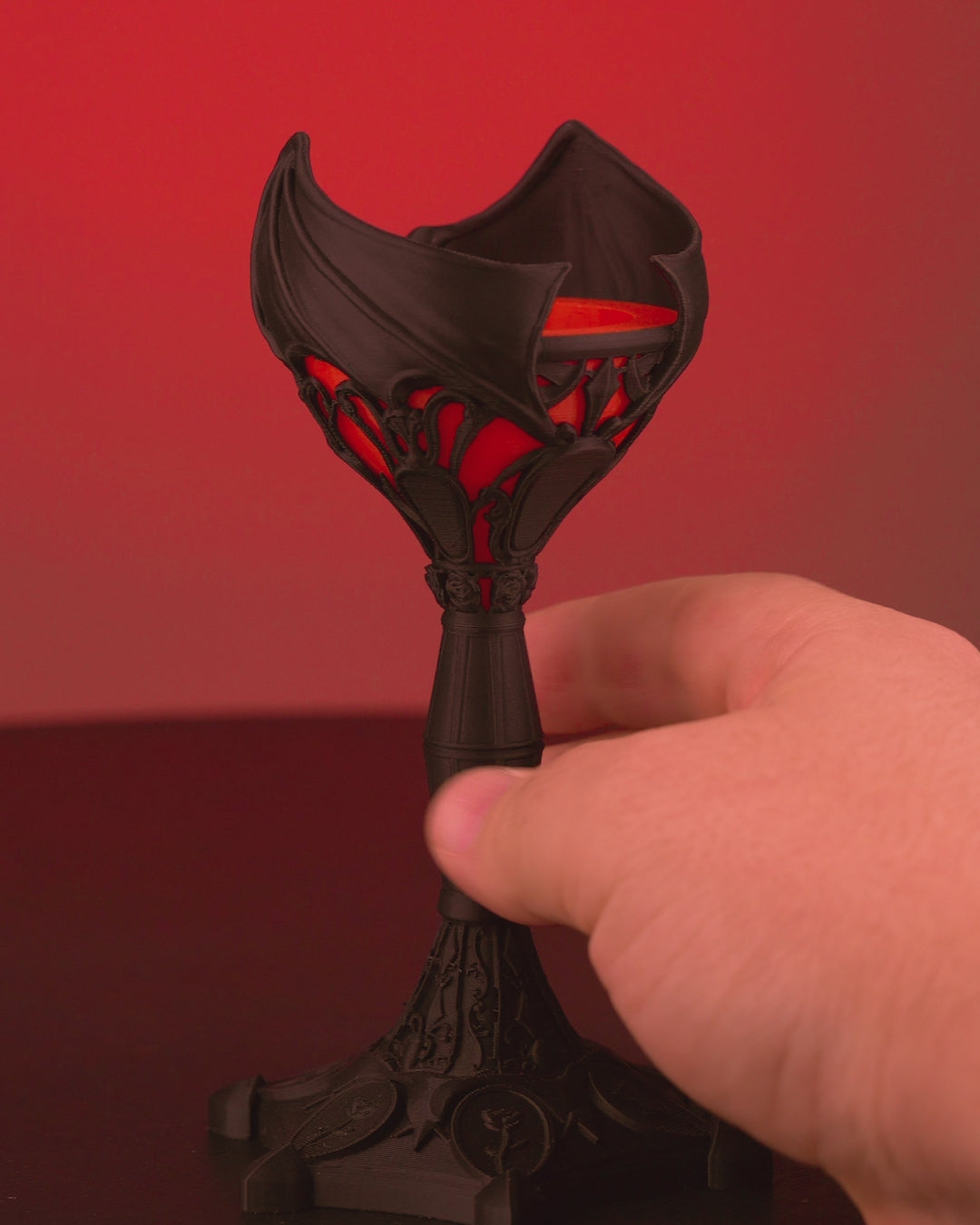 Dark Chalice — Gothic Candle Holder | FDM Print