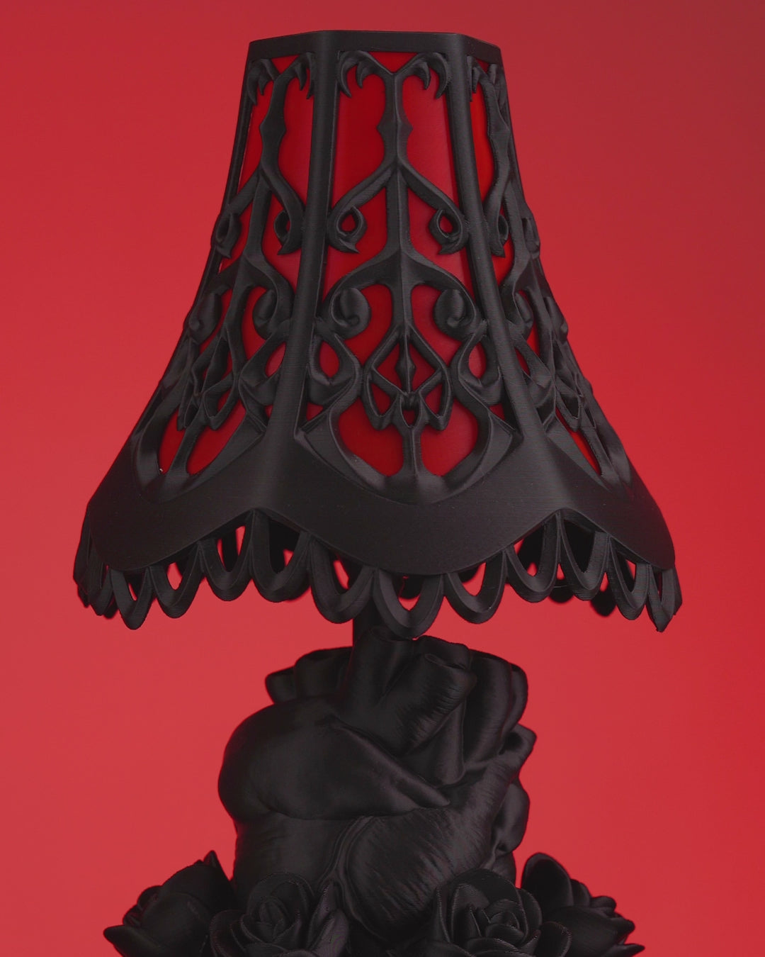 Black Heart Lamp and Lampshade | FDM Print | Functional Art