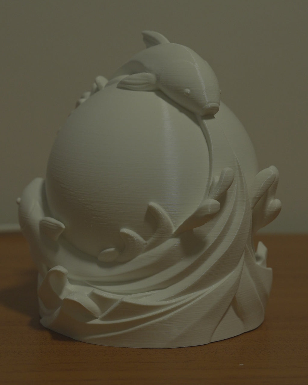 Twin Fish Sphere Table Lamp - LED Tea Light Included